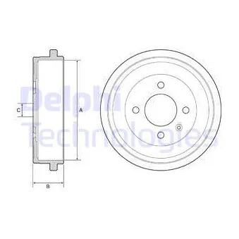 Tambour de frein DELPHI BF549