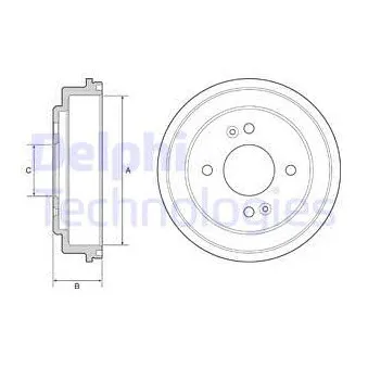 Tambour de frein DELPHI BF550