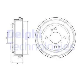 Tambour de frein DELPHI BF551