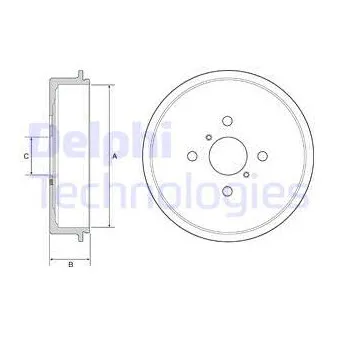 Tambour de frein DELPHI