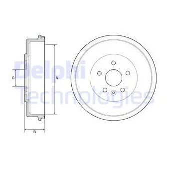 Tambour de frein DELPHI BF553