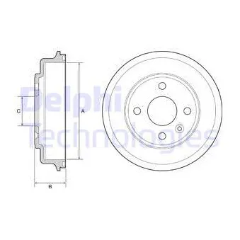 Tambour de frein DELPHI BF554