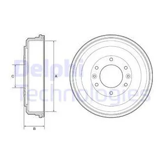 Tambour de frein DELPHI BF555