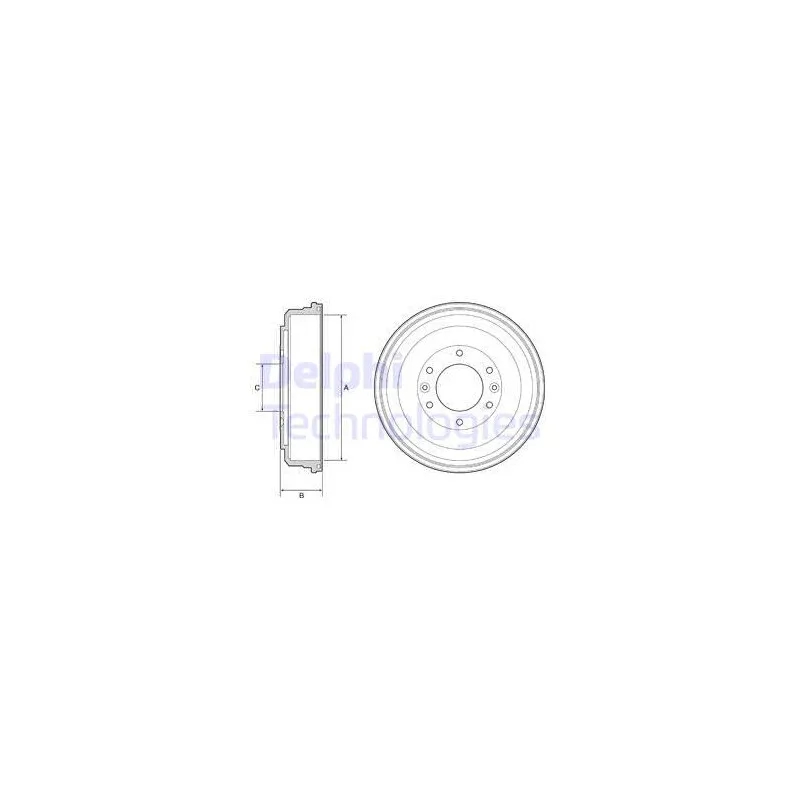 Tambour de frein DELPHI BF555