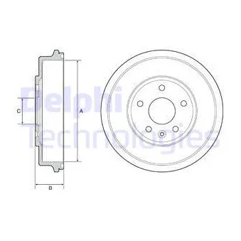 Tambour de frein DELPHI BF556