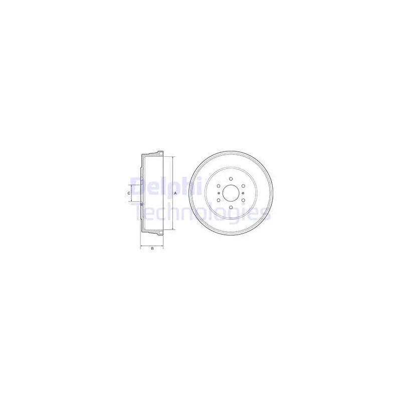 Tambour de frein DELPHI BF557