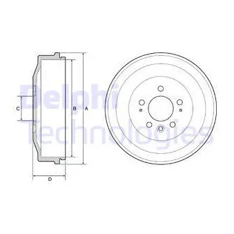 Tambour de frein DELPHI BF558