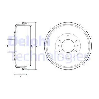 Tambour de frein DELPHI BF559