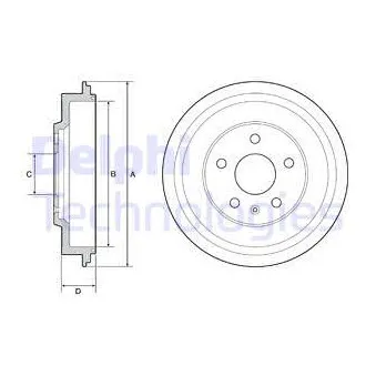 Tambour de frein DELPHI BF561