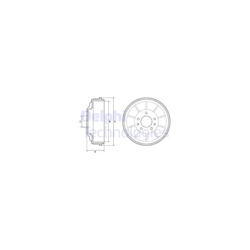 Tambour de frein DELPHI BF562