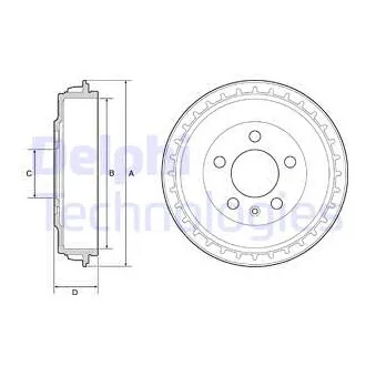 Tambour de frein DELPHI BF563