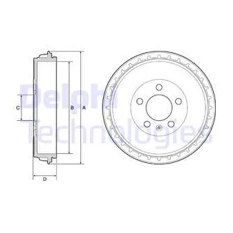 Tambour de frein DELPHI BF564