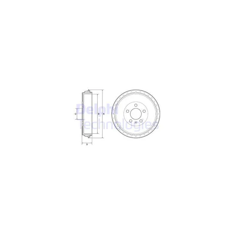 Tambour de frein DELPHI BF564