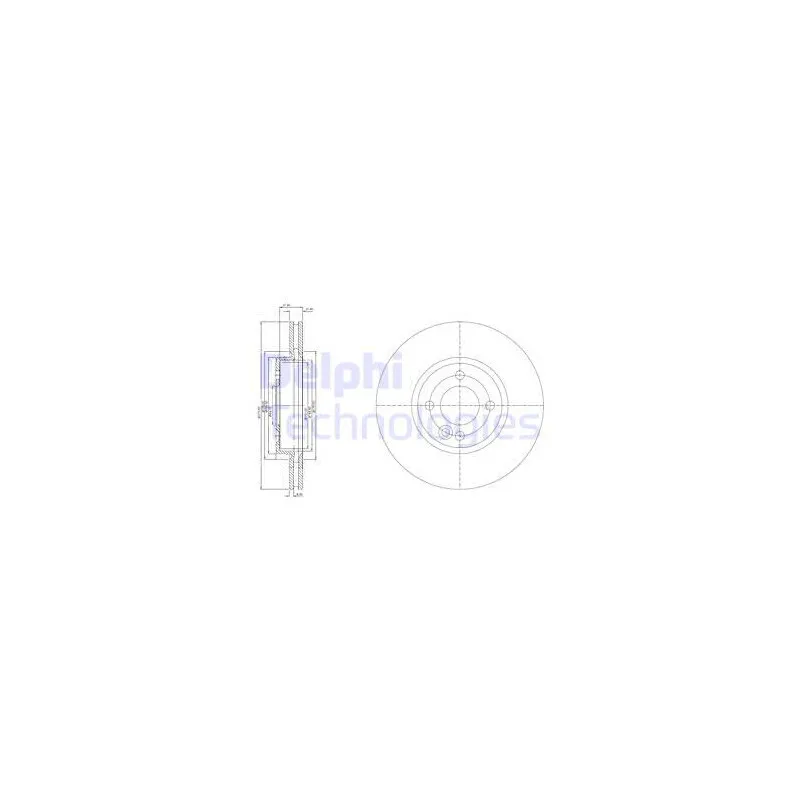 Jeu de 2 disques de frein avant DELPHI BG3661C