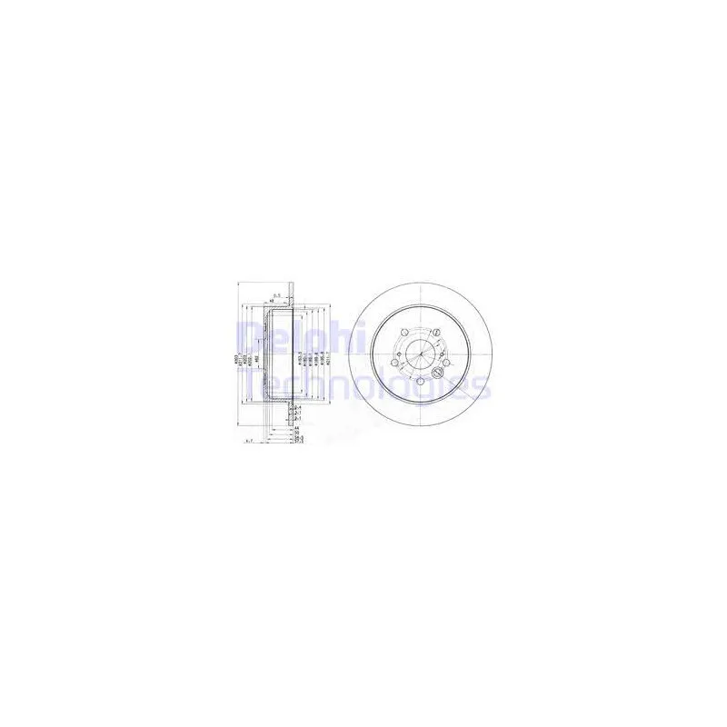 Jeu de 2 disques de frein arrière DELPHI BG3691C