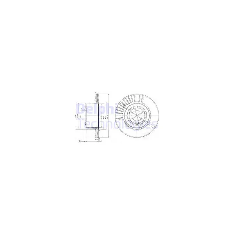Jeu de 2 disques de frein avant DELPHI BG3737C