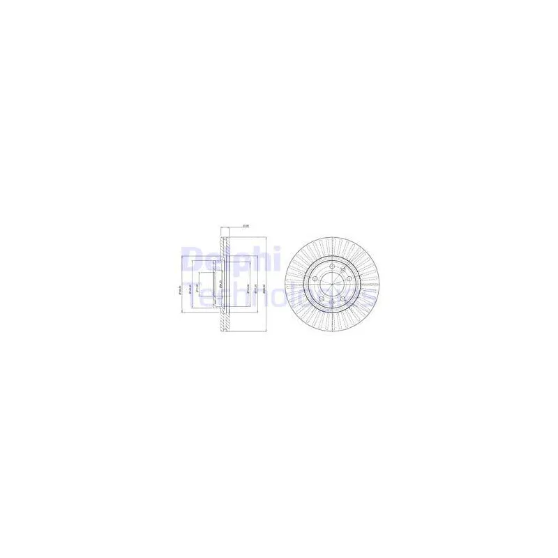 Jeu de 2 disques de frein avant DELPHI BG3835C