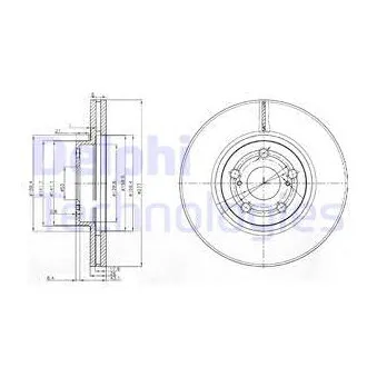 Jeu de 2 disques de frein avant DELPHI BG3913C