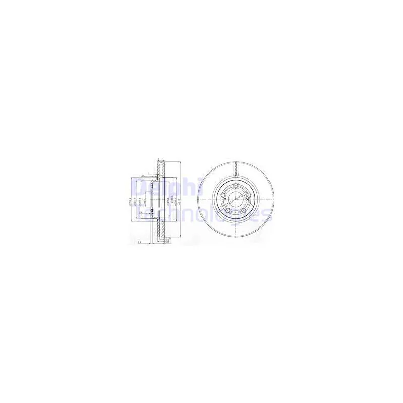 Jeu de 2 disques de frein avant DELPHI BG3913C