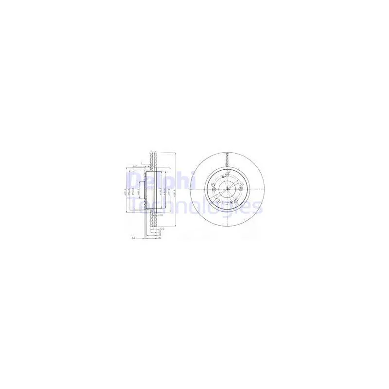 Jeu de 2 disques de frein avant DELPHI BG3980C