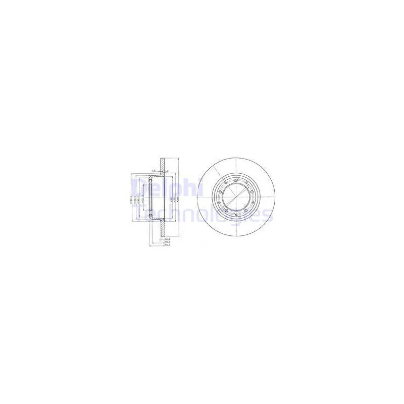 Jeu de 2 disques de frein arrière DELPHI BG3982C