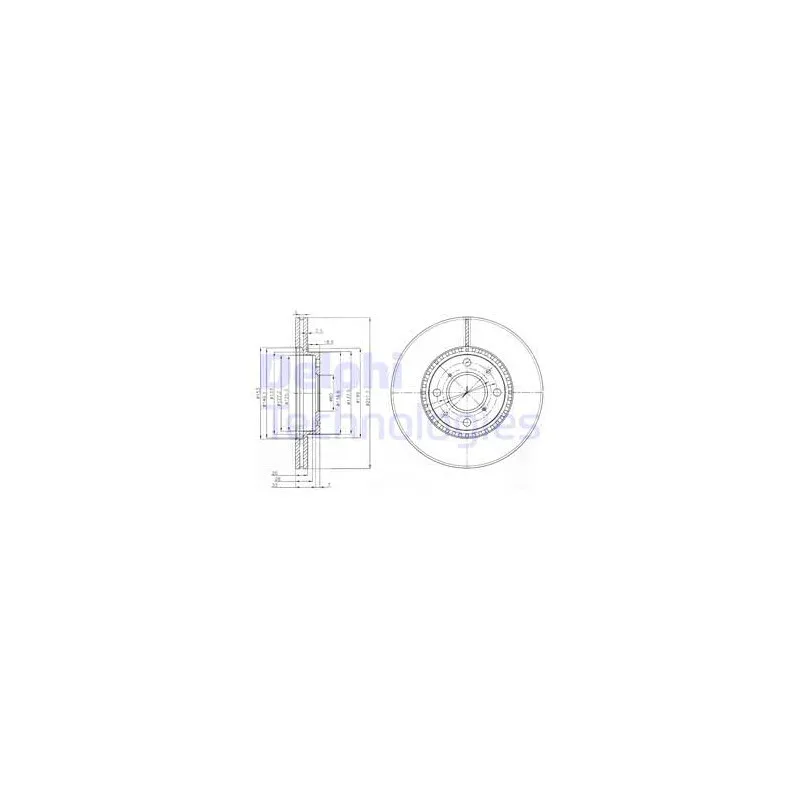 Jeu de 2 disques de frein avant DELPHI BG4049C