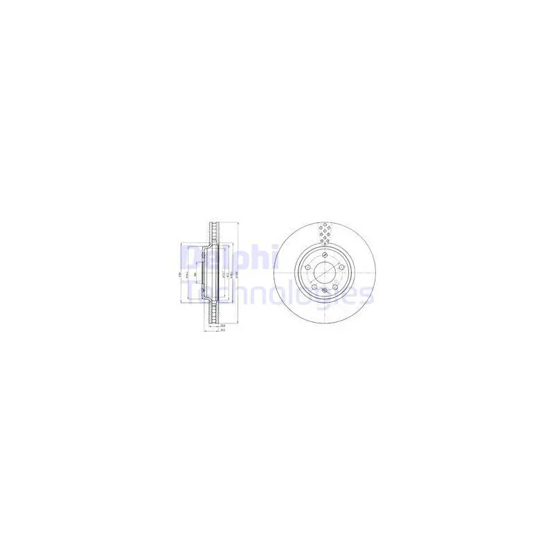 Jeu de 2 disques de frein avant DELPHI BG4080C