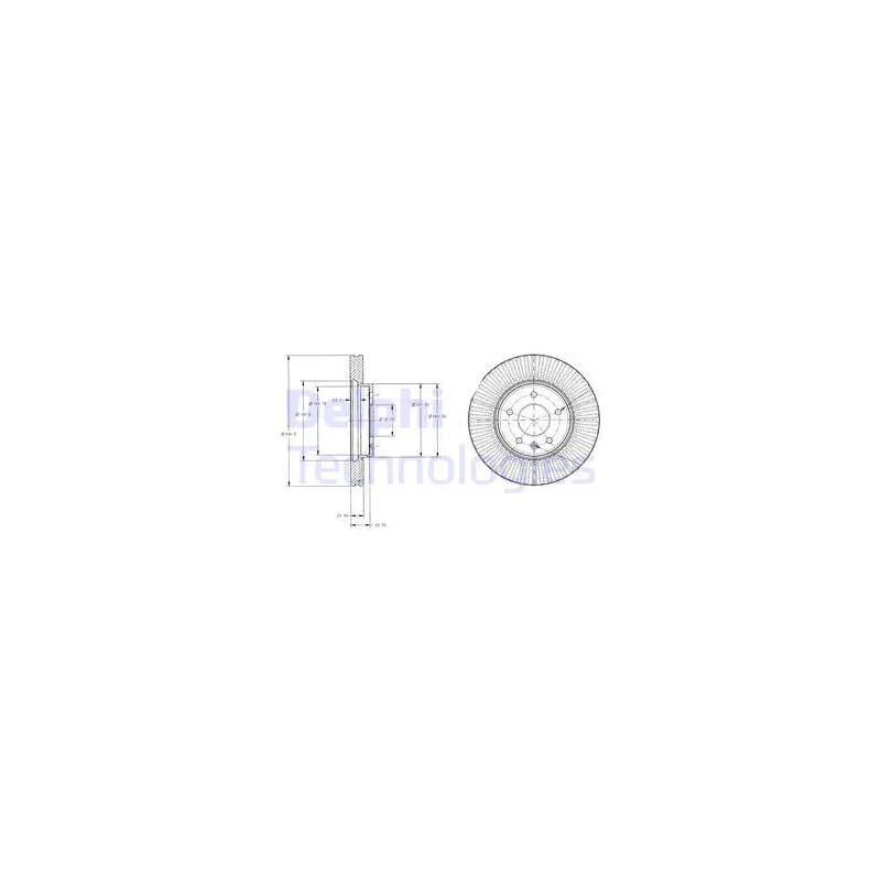 Jeu de 2 disques de frein avant DELPHI BG4092C