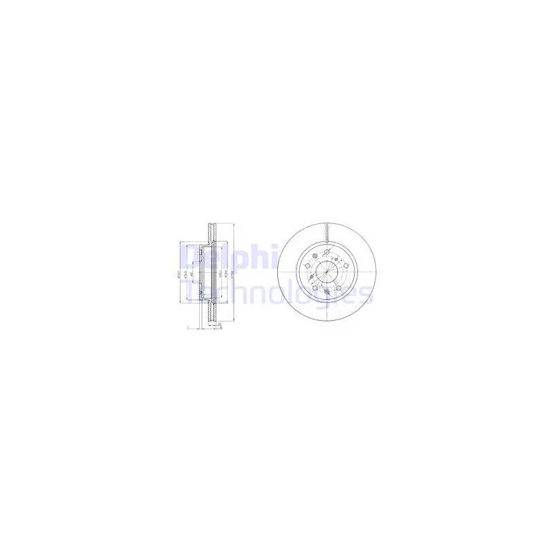 Jeu de 2 disques de frein avant DELPHI BG4093C