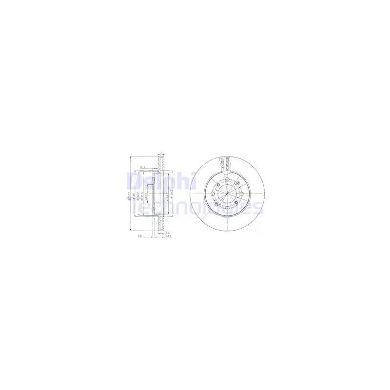 Jeu de 2 disques de frein avant DELPHI BG4148C
