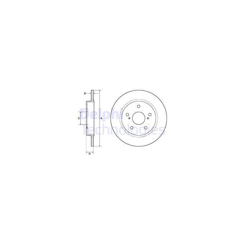 Jeu de 2 disques de frein arrière DELPHI BG4183C