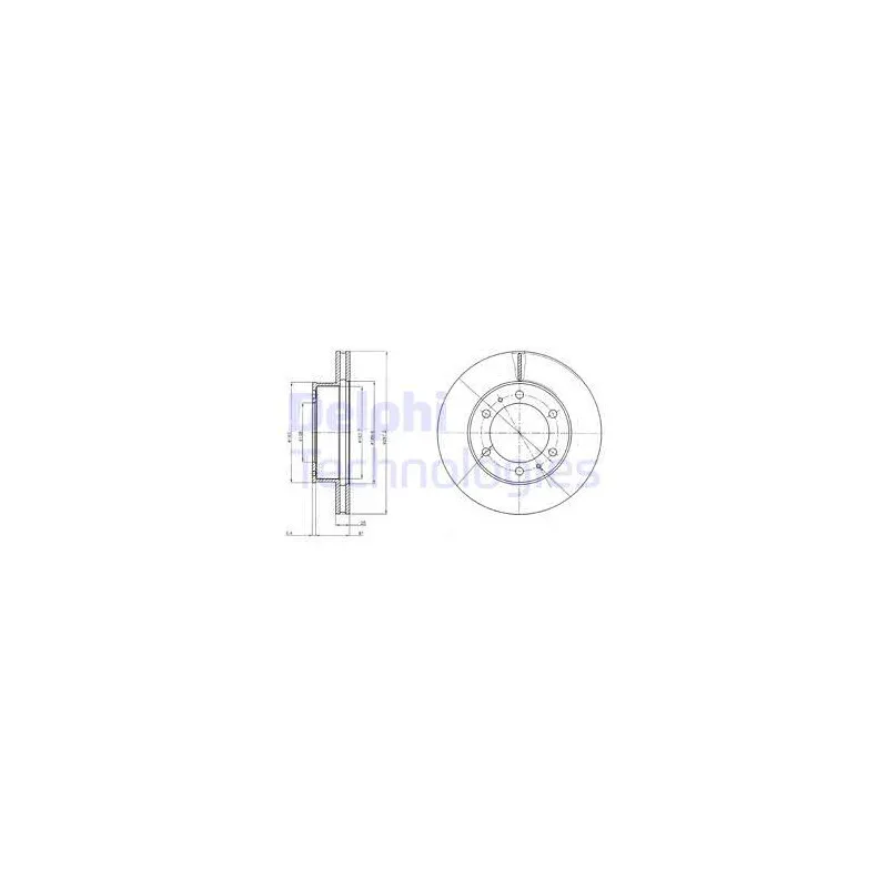 Jeu de 2 disques de frein avant DELPHI BG4211C