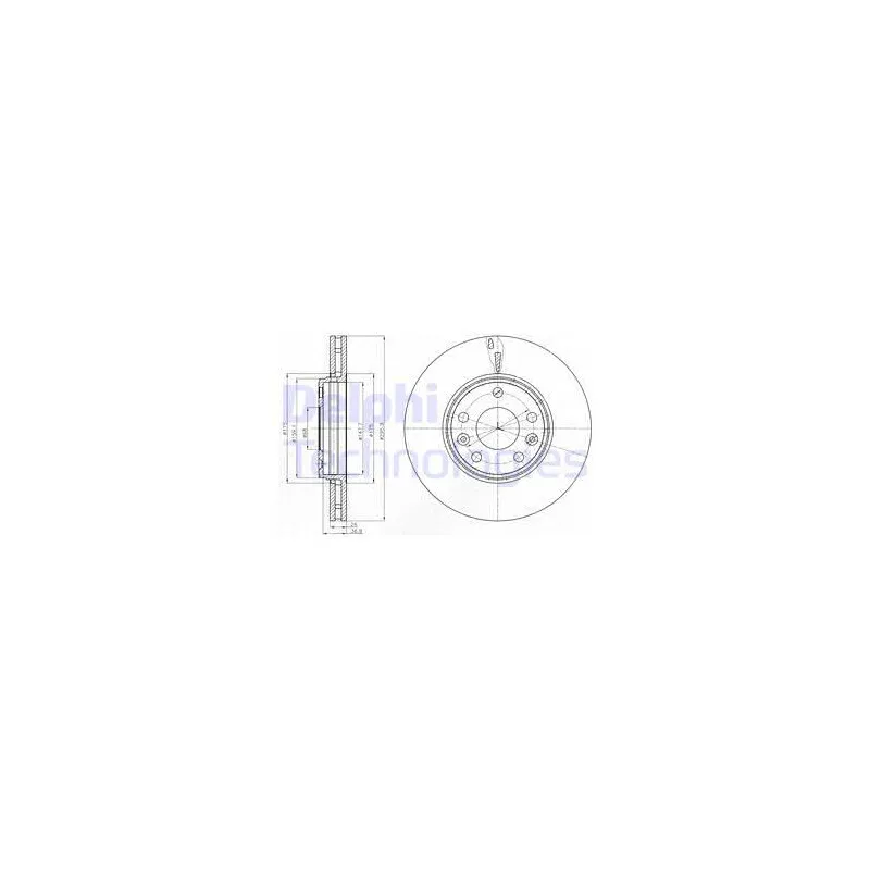 Jeu de 2 disques de frein avant DELPHI BG4264C
