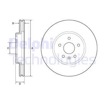 Jeu de 2 disques de frein avant DELPHI BG4783C