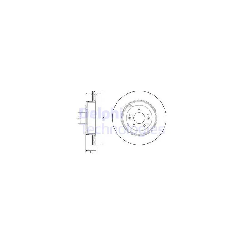 Jeu de 2 disques de frein arrière DELPHI BG4794C