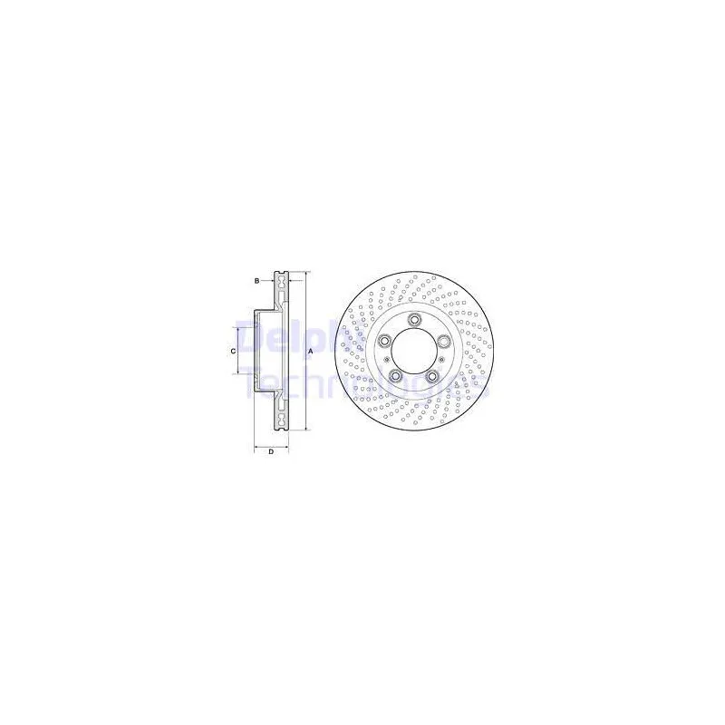Disque de frein avant gauche DELPHI BG4813C