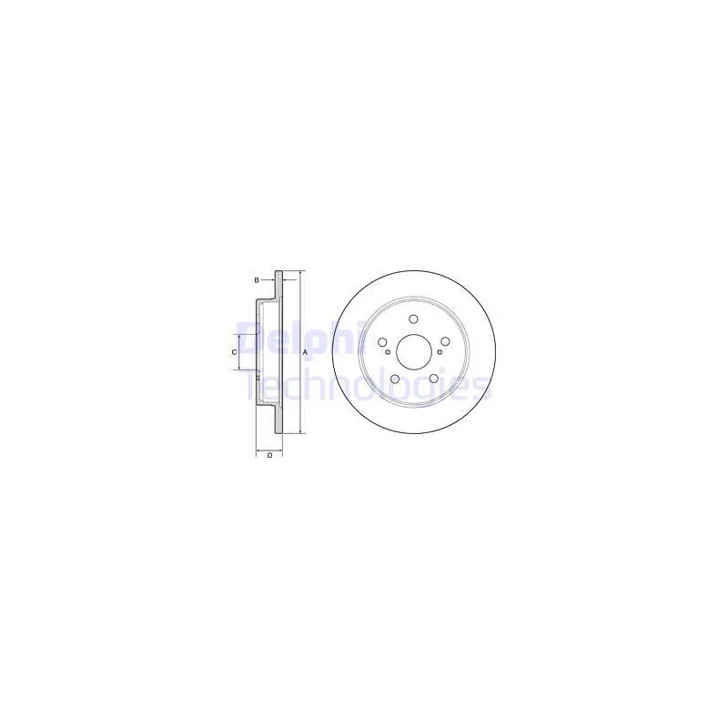 Jeu de 2 disques de frein arrière DELPHI BG4928C