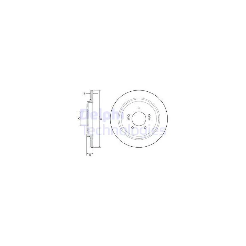 Jeu de 2 disques de frein arrière DELPHI BG4932C