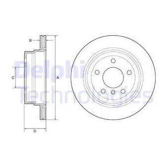 Jeu de 2 disques de frein arrière DELPHI BG4946C