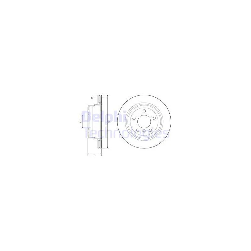 Jeu de 2 disques de frein arrière DELPHI BG4946C