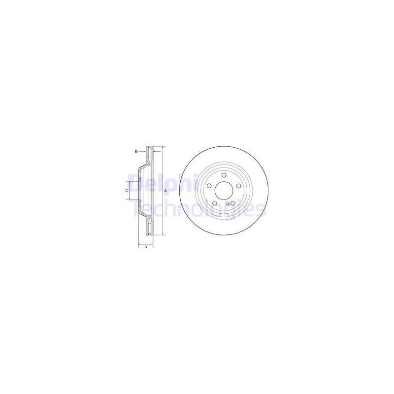 Jeu de 2 disques de frein arrière DELPHI BG4957C