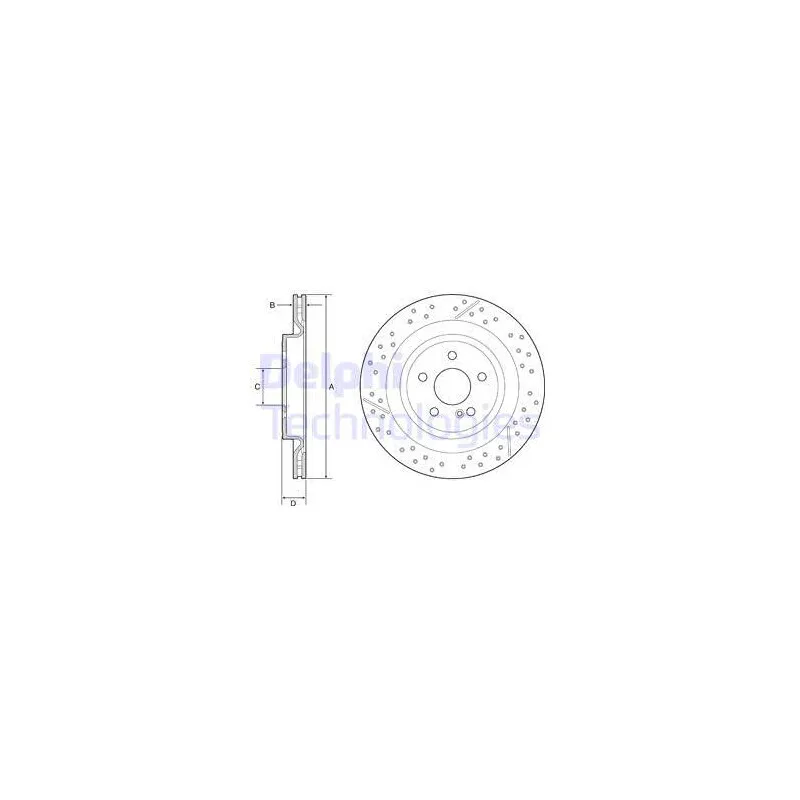 Jeu de 2 disques de frein arrière DELPHI BG4958C