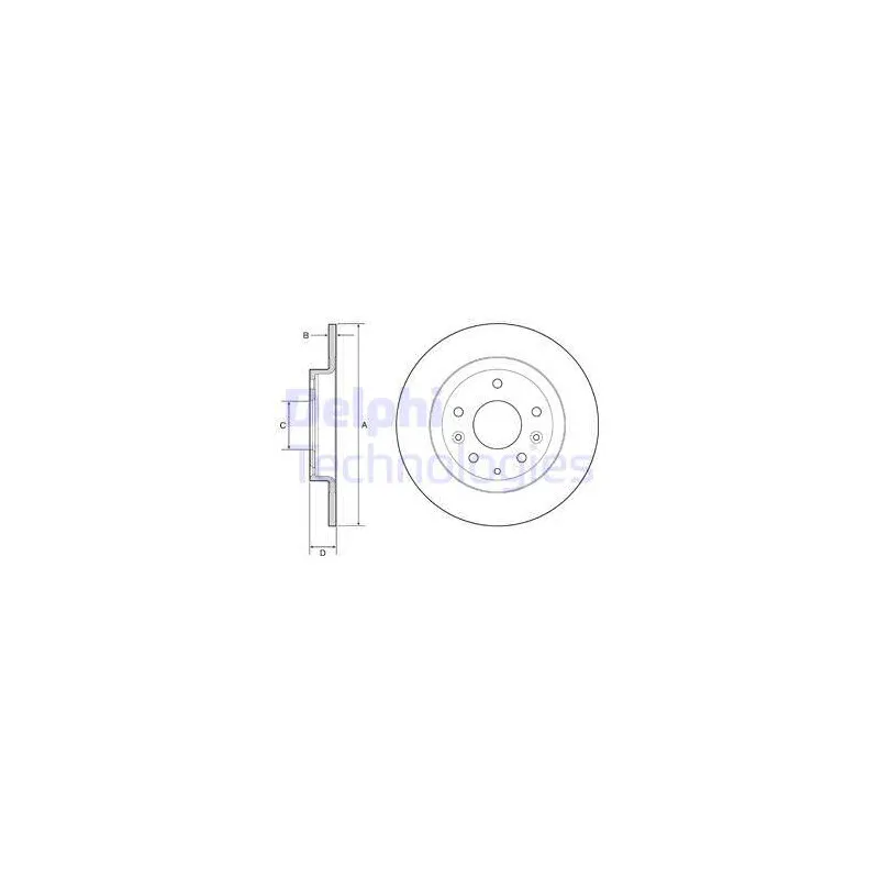 Jeu de 2 disques de frein arrière DELPHI BG4959C