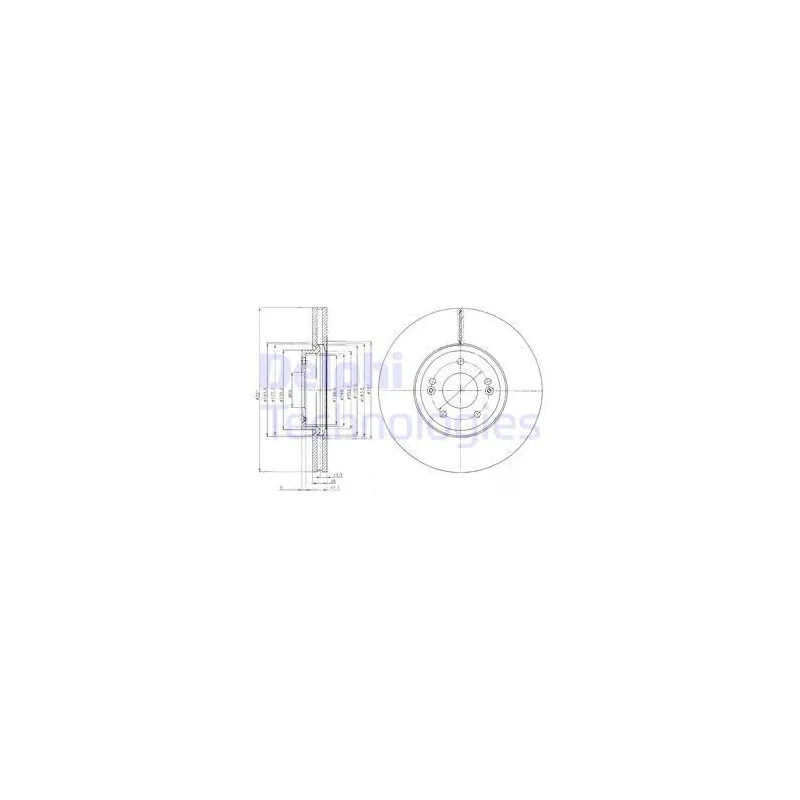 Jeu de 2 disques de frein avant DELPHI BG9056C