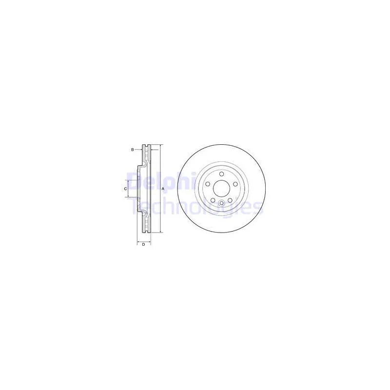 Jeu de 2 disques de frein avant DELPHI BG9177C