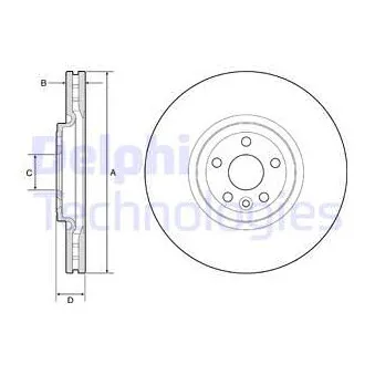 Jeu de 2 disques de frein avant DELPHI BG9178C