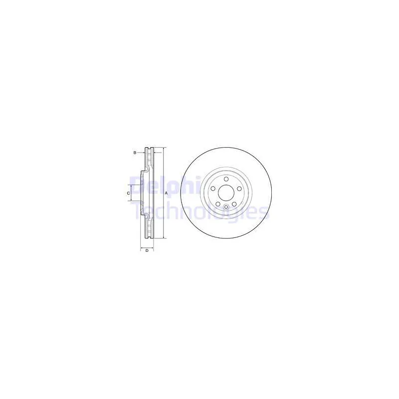 Jeu de 2 disques de frein avant DELPHI BG9178C