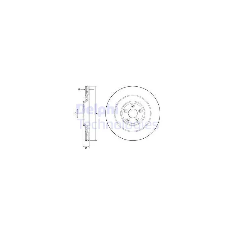 Jeu de 2 disques de frein arrière DELPHI BG9194C