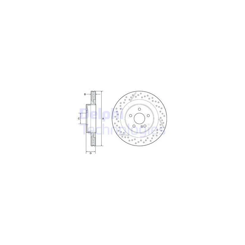 Jeu de 2 disques de frein arrière DELPHI BG9211C