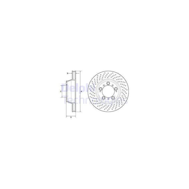 Disque de frein arrière gauche DELPHI BG9225C
